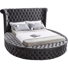 Meridian Furniture Luxus Grey Velvet Queen Bed