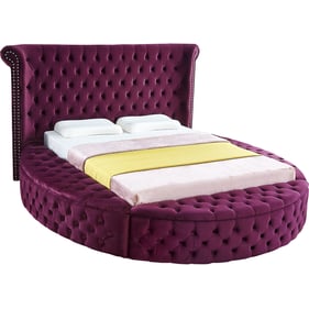 Meridian Furniture Luxus Purple Velvet King Bed