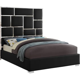 Meridian Furniture Milan Black Vegan Leather King Bed