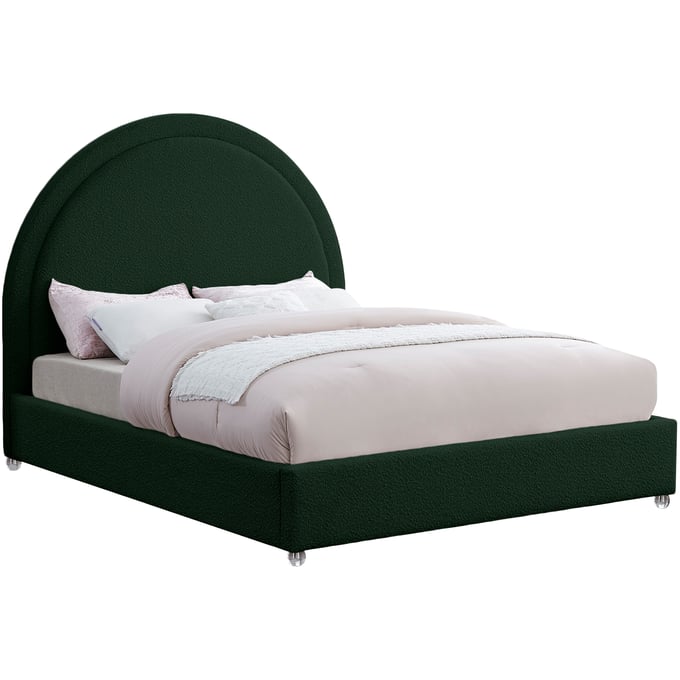 Meridian Furniture Milo Green Fabric Queen Bed MRD-MILOGREEN-Q