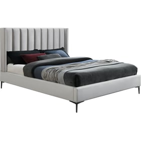 Meridian Furniture Nadia Cream Velvet King Bed