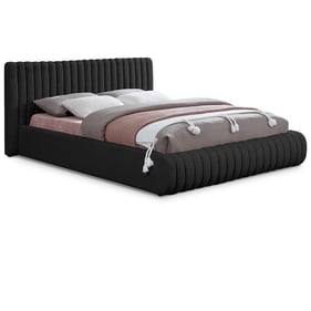 Meridian Furniture Nash Black Boucle Fabric Full Platform Bed