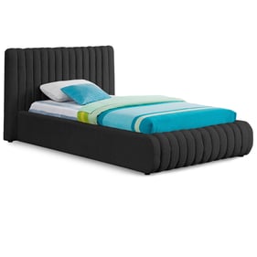 Meridian Furniture Nash Black Boucle Fabric Twin Platform Bed