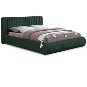 Meridian Furniture Nash Green Boucle Fabric Full Platform Bed