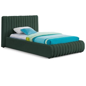 Meridian Furniture Nash Green Boucle Fabric Twin Platform Bed