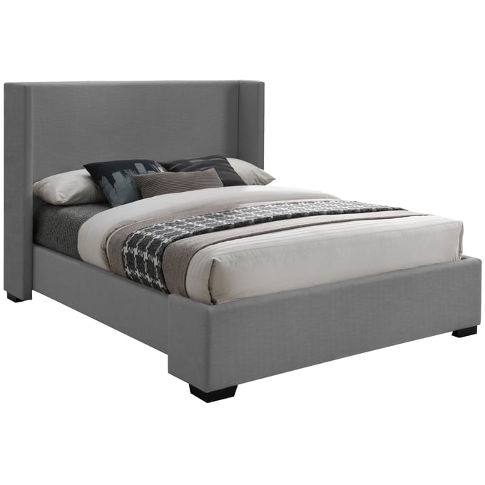 Meridian Furniture Oxford Grey Fabric King Bed MRD-OXFORDGREY-K