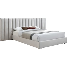 Meridian Furniture Pablo Cream Velvet Queen Bed