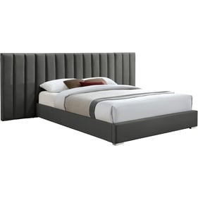 Meridian Furniture Pablo Grey Velvet King Bed