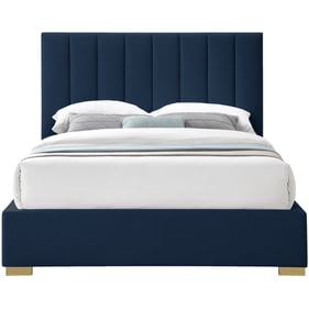 Meridian Furniture Pierce Navy Fabric King Bed