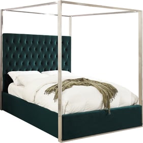 Meridian Furniture Porter Green Velvet Queen Bed