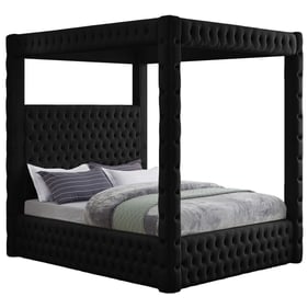 Meridian Furniture Royal Black Velvet King Bed