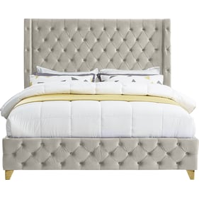 Meridian Furniture Savan Cream Velvet King Bed