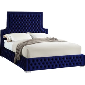 Meridian Furniture Sedona Navy Velvet Queen Bed