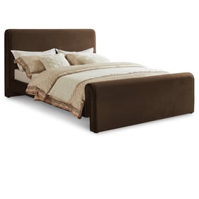 Meridian Furniture Sloan Brown Velvet Queen Bed