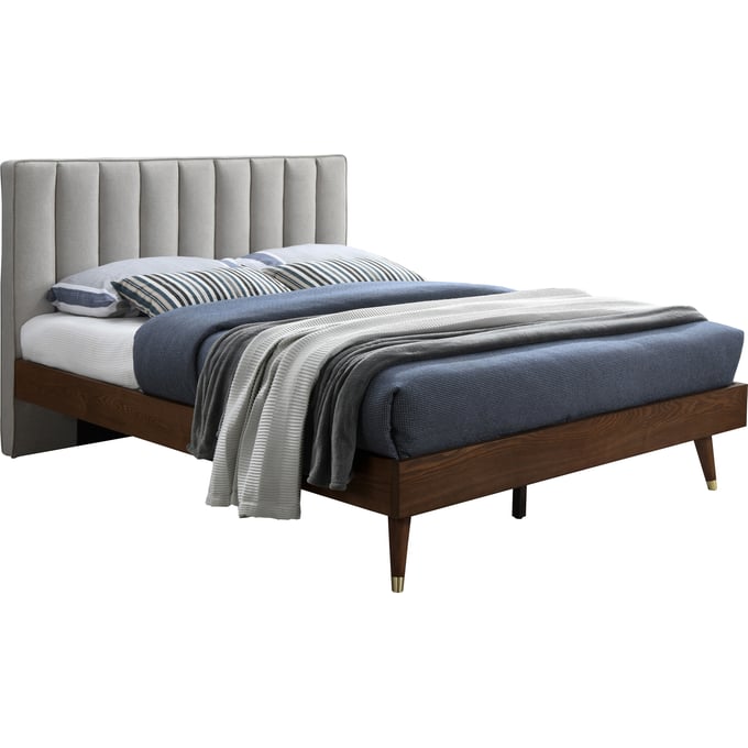 Meridian Furniture Vance Beige Fabric King Bed MRD-VANCEBEIGE-K