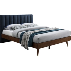 Meridian Furniture Vance Navy Fabric King Bed