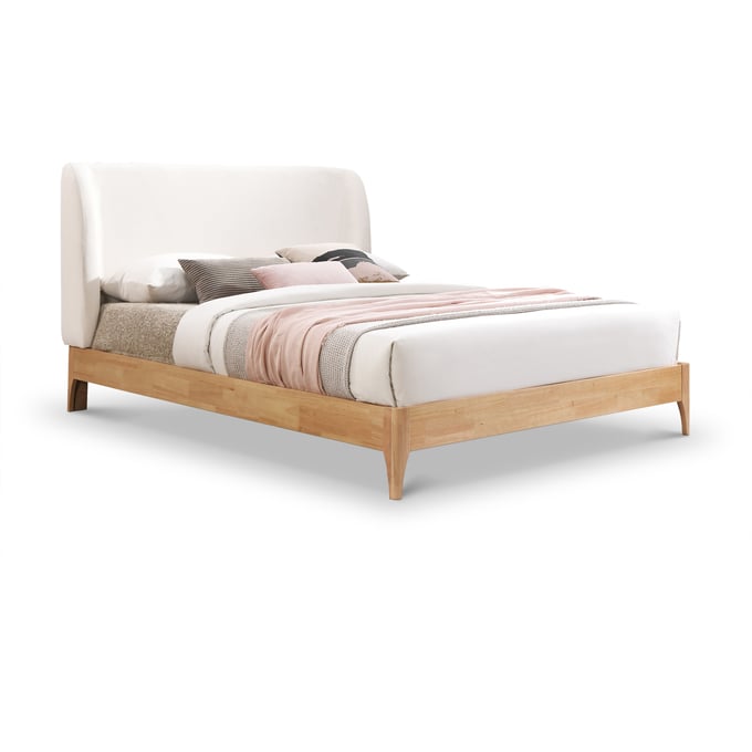 Meridian Furniture Ventura Cream Fabric Natural Full Bed MRD-VENTURACREAM-F