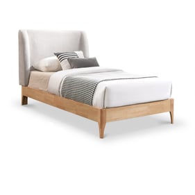 Meridian Furniture Ventura Grey Fabric Natural Twin Bed