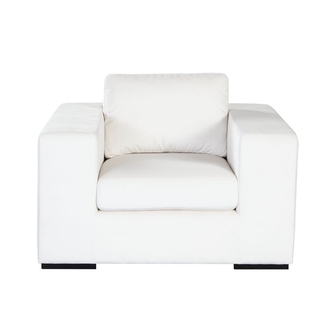 Diamond Sofa Muse White Fabric Accent Chair DMND-MUSECHWH