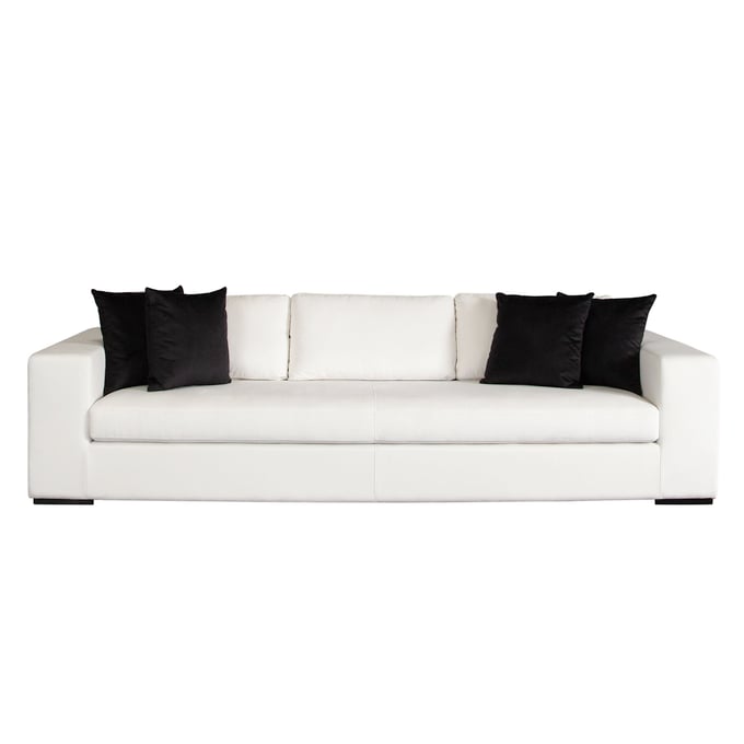 Diamond Sofa Muse White Fabric Sofa DMND-MUSESOWH