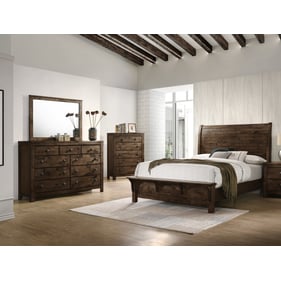 New Classic Furniture Blue Ridge Rustic Gray 4pc King Bedroom Set B-DR-MR-C...