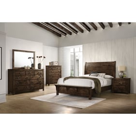 New Classic Furniture Blue Ridge Rustic Gray 6pc King Bedroom Set B-DR-MR-C...