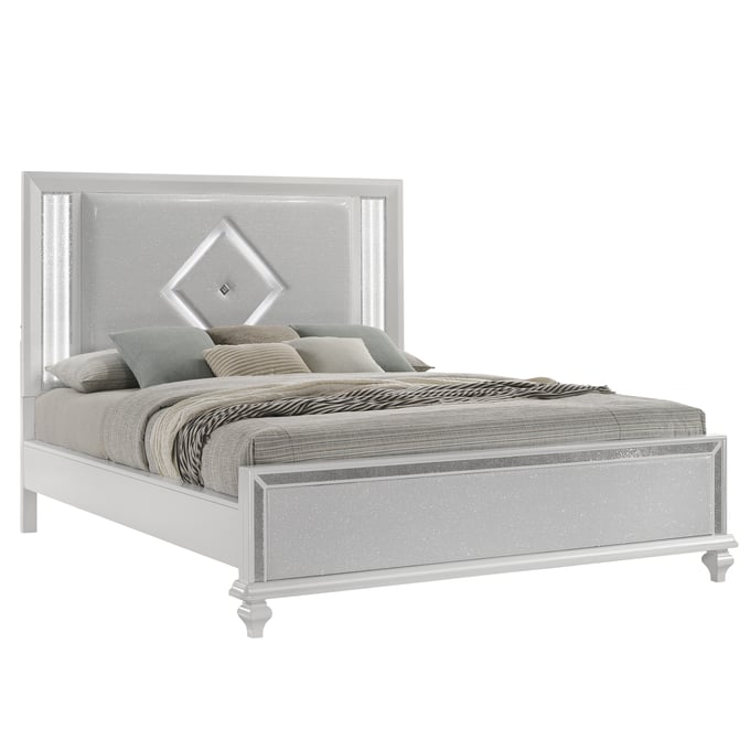 New Classic Furniture Stardust White 2pc King Bedroom Set B-NS NCF-00-1583-KB-2PC