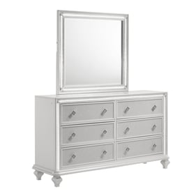 New Classic Furniture Stardust White Dresser and Mirror