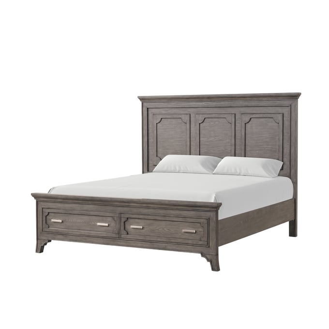 New Classic Furniture Lisbon Gray 6pc King Bedroom Set B-DR-MR-CH-2NS NCF-00-1605-16N