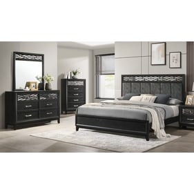 New Classic Furniture Obsidian Black 4pc King Bedroom Set B-DR-MR-CH