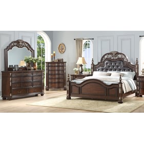 New Classic Furniture Maximus Brown 4pc Queen Bedroom Set B-DR-MR-CH