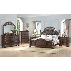 New Classic Furniture Maximus Brown 5pc Queen Bedroom Set B-DR-MR-CH-NS