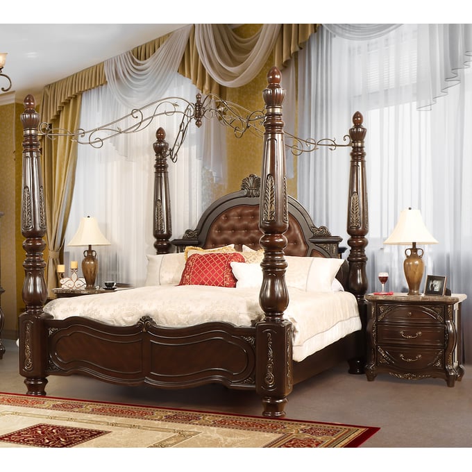 New Classic Furniture Palazzo Marina Brown 2pc Queen Bedroom Set B-NS NCF-B1808-QB-2PC