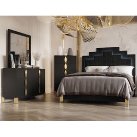 New Classic Furniture Empire Black 4pc Queen Bedroom Set B-DR-MR-CH