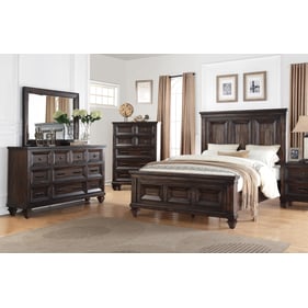 New Classic Furniture Sevilla Walnut 4pc King Bedroom Set B-DR-MR-CH