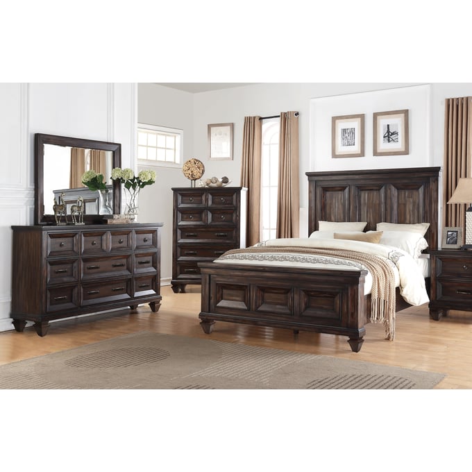 New Classic Furniture Sevilla Walnut 4pc King Bedroom Set B-DR-MR-CH NCF-00-2264-14C