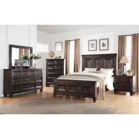 New Classic Furniture Sevilla Walnut 6pc King Bedroom Set B-DR-MR-CH-2NS