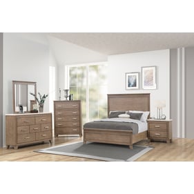 New Classic Furniture Glen Park Almond 5pc Queen Bedroom Set B-DR-MR-CH-NS