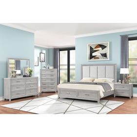 New Classic Furniture Fiona Gray 5pc King Bedroom Set B-DR-MR-CH-NS