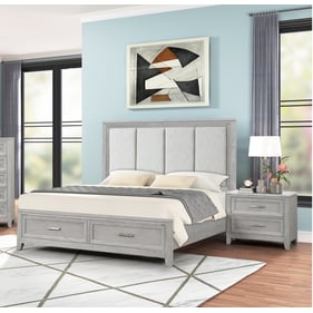 New Classic Furniture Fiona Gray 2pc Bedroom Set with King Bed