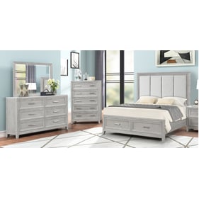 New Classic Furniture Fiona Gray 4pc King Bedroom Set B-DR-MR-CH