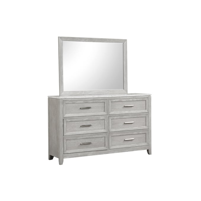 New Classic Furniture Fiona Gray Dresser and Mirror NCF-00-2442-DM