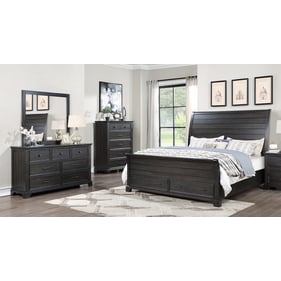 New Classic Furniture Stafford County Walnut 4pc King Bedroom Set B-DR-MR-C...