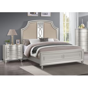 New Classic Furniture Reflections Gray Silver 2pc King Bedroom Set B-NS