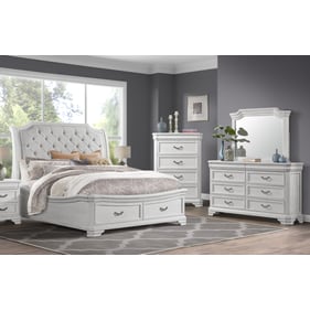 New Classic Furniture Lyndhurst Vintage White 4pc Queen Bedroom Set B-DR-MR...