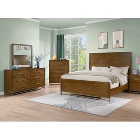 New Classic Furniture Silhouette Walnut 4pc Queen Bedroom Set B-DR-MR-CH