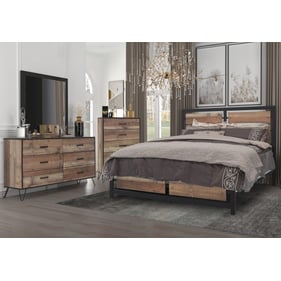 New Classic Furniture Elk River Brown 4pc Cal King Bedroom Set B-DR-MR-CH