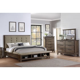 New Classic Furniture Cagney Vintage Gray 4pc King Bedroom Set B-DR-MR-CH