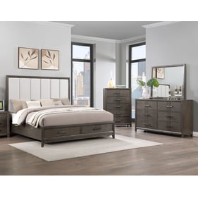 New Classic Furniture Landon Brown 4pc King Bedroom Set B-DR-MR-CH