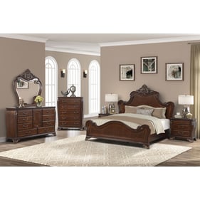 New Classic Furniture Montecito Cherry 6pc King Bedroom Set B-DR-MR-CH-2NS